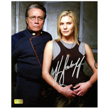 Load image into Gallery viewer, Katee Sackhoff Autographed Battlestar Galactica Starbuck and Commander Adama 8×10 Photo
