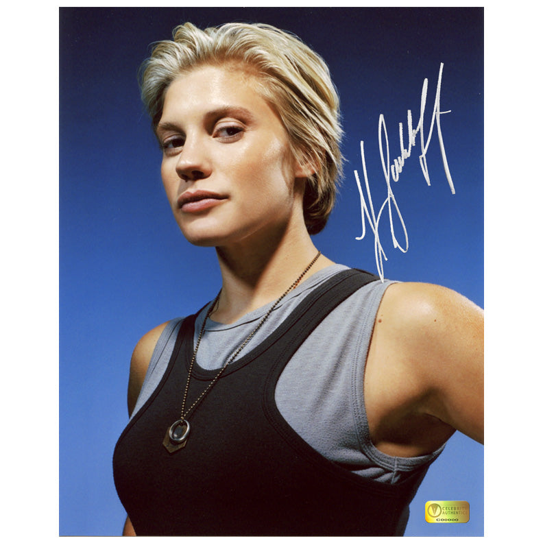 Katee Sackhoff Autographed Battlestar Galactica Starbuck Blue 8×10 Photo