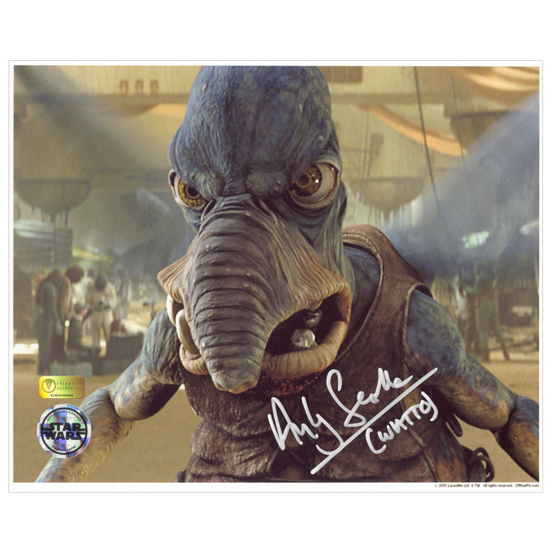 Andy Secombe Autographed Star Wars The Phantom Menace Angry Watto 8×10 Photo
