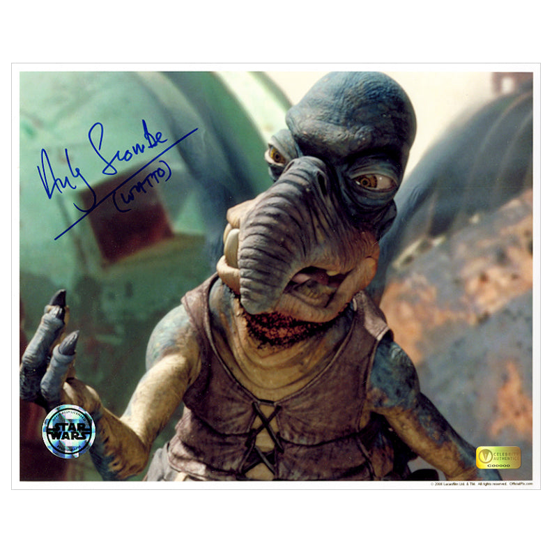 Andy Secombe Autographed Star Wars The Phantom Menace Watto 8×10 Photo