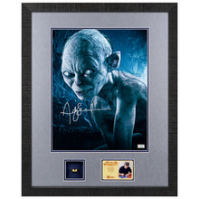 Load image into Gallery viewer, Andy Serkis Autographed Lord of the Rings Gollum 11x14 Framed Display with Collectors Ring