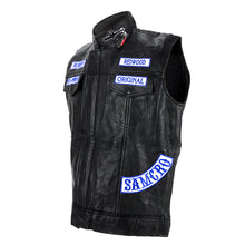 Load image into Gallery viewer, Charlie Hunnam, Ron Perlman Sons of Anarchy Cast Autographed Jax President Leather Vest