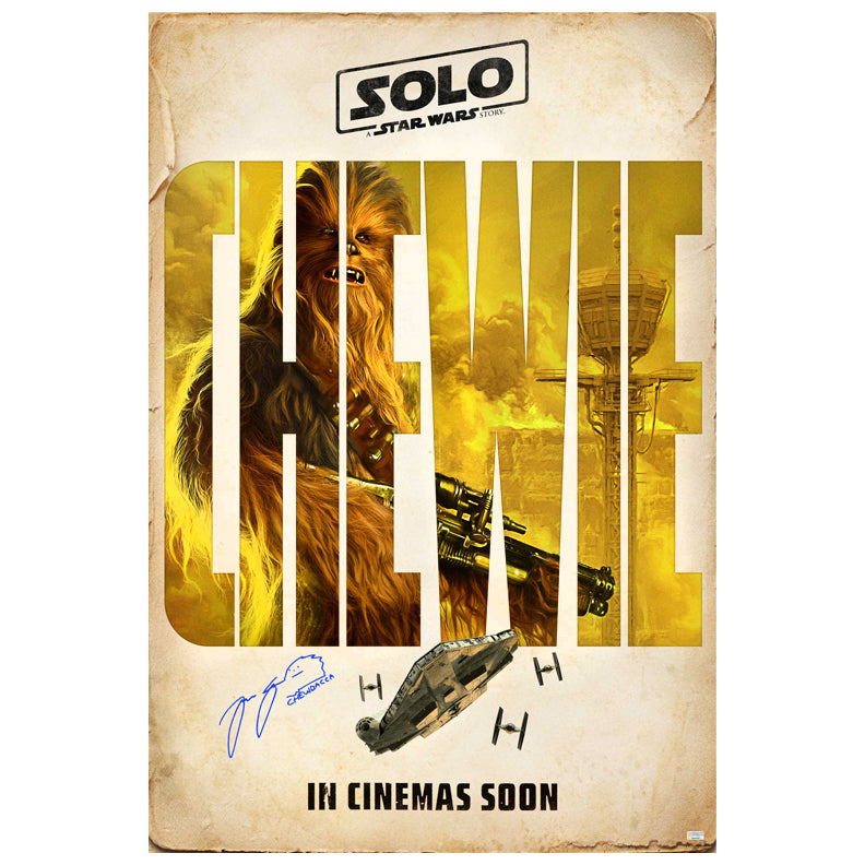 Joonas Suotamo Autographed 2018 Solo A Star Wars Story Original Chewbacca 27x40 Double-Sided Movie Poster