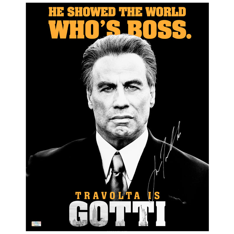 John Travolta Autographed John Gotti Who's Boss 16x20 Poster