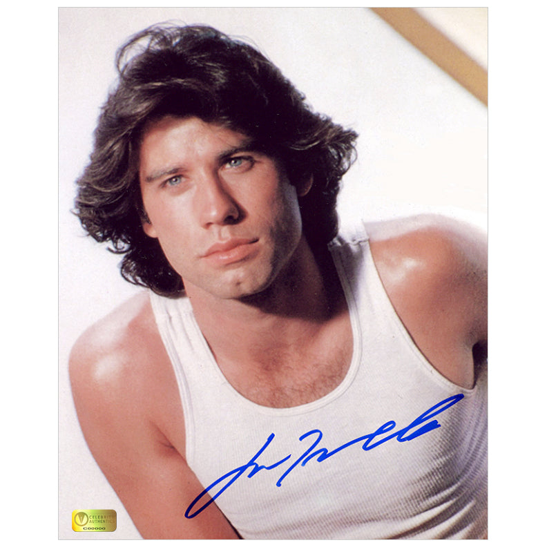 John Travolta Autographed Sultry 8x10 Photo