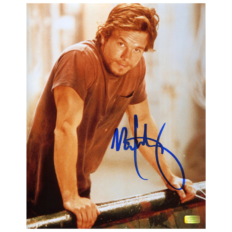 Mark Wahlberg Autographed Perfect Storm Bobby Shatford 8x10 Set Photo