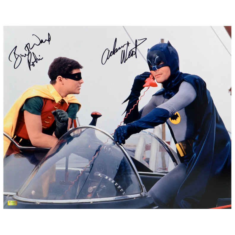 Adam West and Burt Ward Autographed Classic Batman 1966 Batman and Robin 16x20 Photo