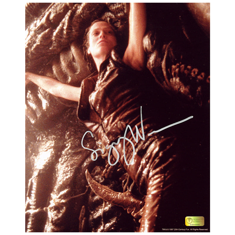 Sigourney Weaver Autographed Alien Resurrection Lair 8x10 Photo
