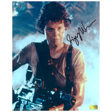 Load image into Gallery viewer, Sigourney Weaver Autographed 8×10 Aliens Battle Ready Photo