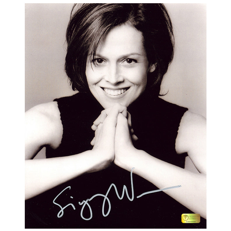Sigourney Weaver Autographed Sepia Portrait 8x10 Photo