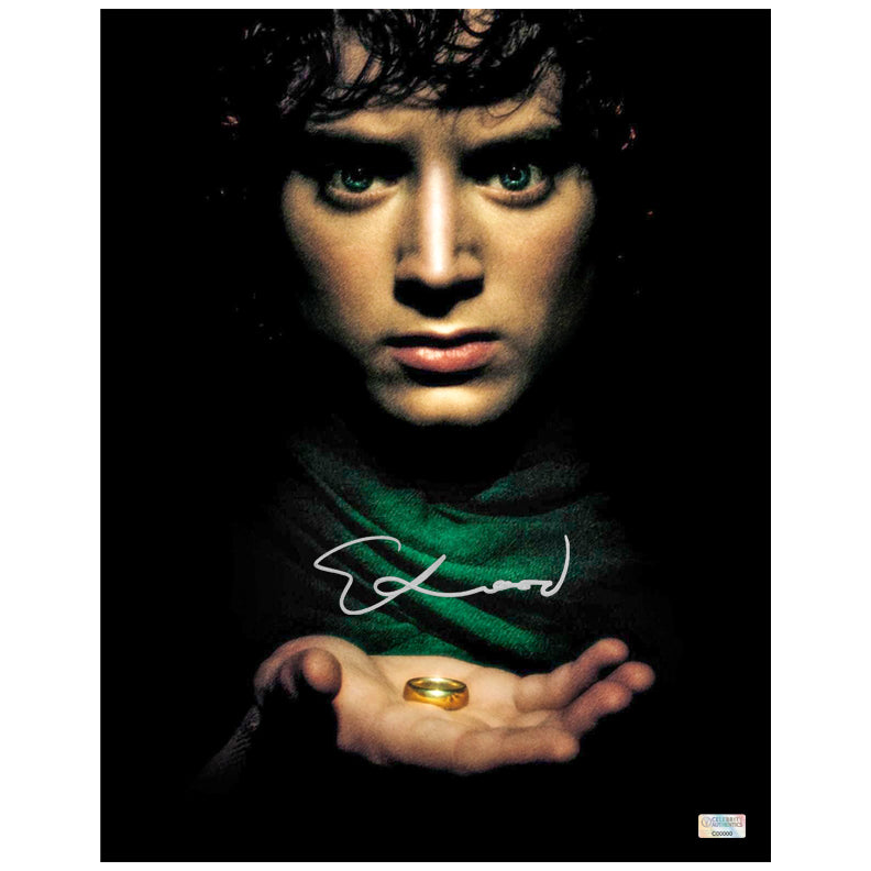Elijah Wood Autographed Lord of the Rings Frodo 11x14 Close Up Photo